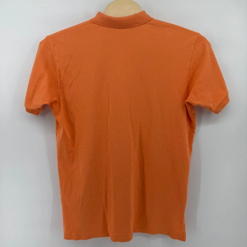 Polo Ralph Lauren Polo Shirt Mens‎ XL Orange Blue Pony Logo Pique Cotton Preppy